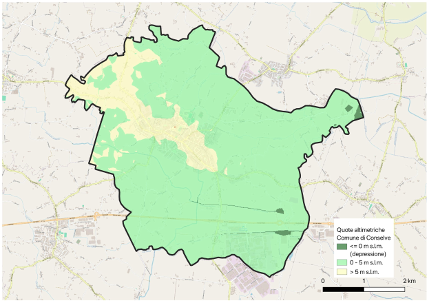 Eine Stadtkarte mit grünen Bereichen, die den prozentualen Anteil der Bevölkerung in jedem Bereich anzeigen, begleitet von Textinformationen zur Bevölkerungsdichte.