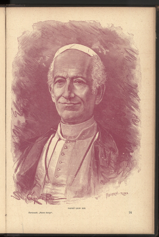 Ein Porträt von Papst Johannes Paul II. in einer weißen Soutane und einem weißen Zucchino mit einem friedlichen Gesichtsausdruck, geschlossenen Augen und einer friedlichen Ausstrahlung vor einem weißen Hintergrund.