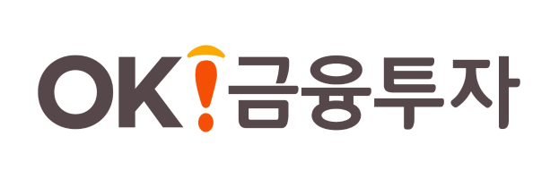 Wei├čer Hintergrund mit einem schwarzen und orangen Logo, das das koreanische Wort "OK" enth├Ąlt.