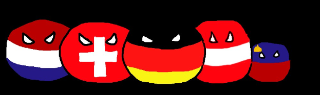 Cartoon-Gesichter, die frustriert mit dem Text "Das ist einige harte germanische Scheiße, in die du dich da reingeritten hast." zeigen